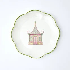 Mrs. Alice Pink & Green Pagoda Starter Plate< Starter Plates