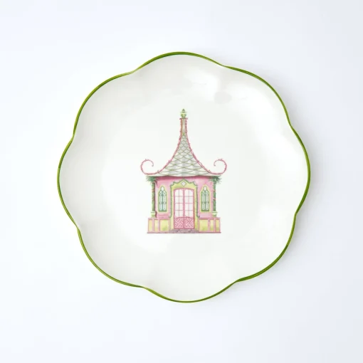 Mrs. Alice Pink & Green Pagoda Starter Plate< Starter Plates