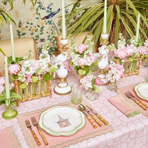 Mrs. Alice Pink & Green Pagoda Starter Plate< Starter Plates
