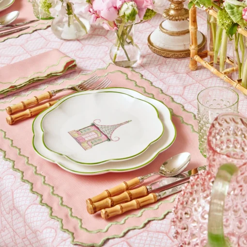 Mrs. Alice Pink & Green Pagoda Starter Plate< Starter Plates