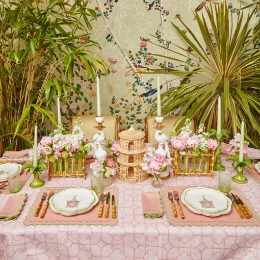 Mrs. Alice Pink & Green Pagoda Starter Plate< Starter Plates