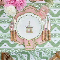 Mrs. Alice Pink & Green Pagoda Starter Plate< Starter Plates
