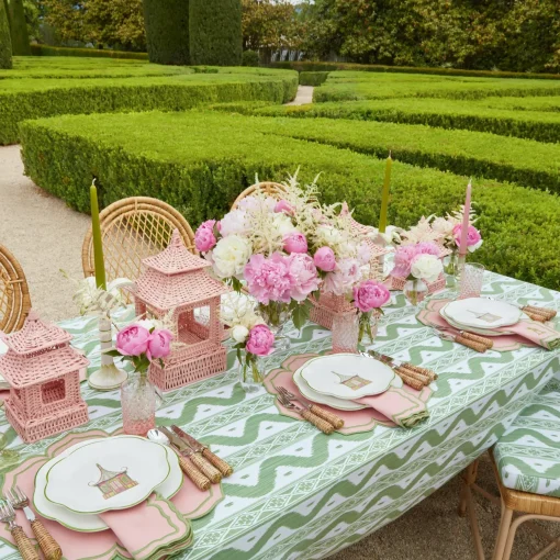Mrs. Alice Pink & Green Pagoda Starter Plate< Starter Plates