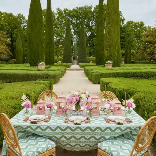 Mrs. Alice Pink & Green Pagoda Starter Plate< Starter Plates
