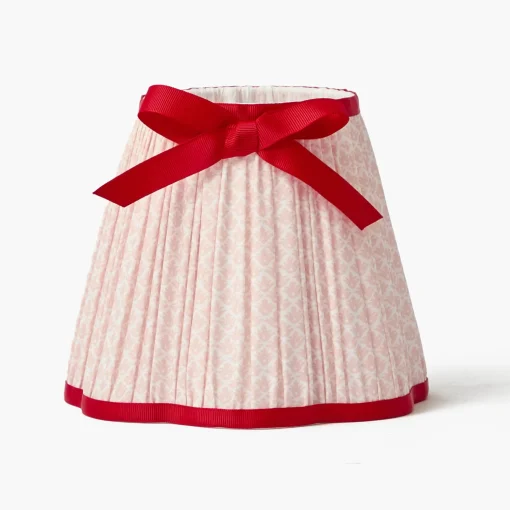Mrs. Alice Pink & Red Lotus Bow Lampshade (18cm)< Lampshades