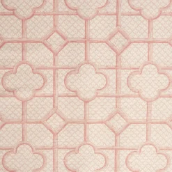 Mrs. Alice Pink Bamboo Trellis Fabric< Serena Fresson Fabrics