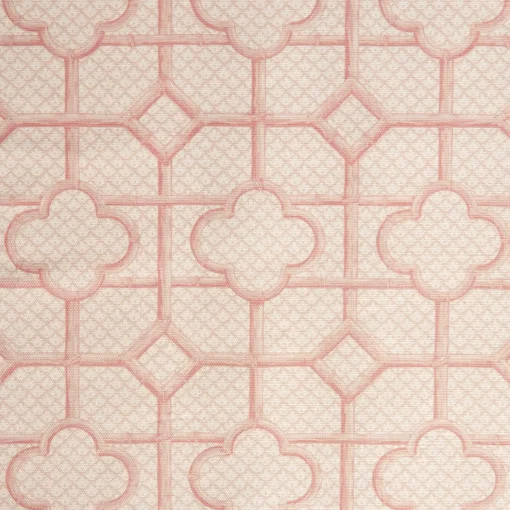 Mrs. Alice Pink Bamboo Trellis Fabric< Serena Fresson Fabrics