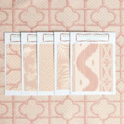 Mrs. Alice Pink Bamboo Trellis Fabric< Serena Fresson Fabrics