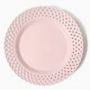 Mrs. Alice Pink Basketweave Dinner Plate< Summer Crockery | Dinner Plates