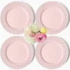 Mrs. Alice Pink Basketweave Dinner Plate (Set of 4)< Summer Crockery | Dinner Plates