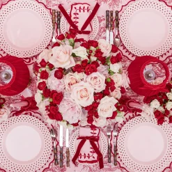 Mrs. Alice Pink Basketweave Dinner Plate (Set of 4)< Summer Crockery | Dinner Plates
