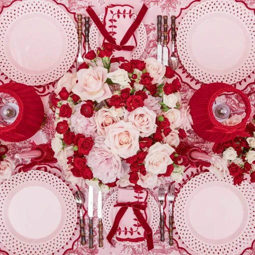 Mrs. Alice Pink Basketweave Dinner Plate< Summer Crockery | Dinner Plates