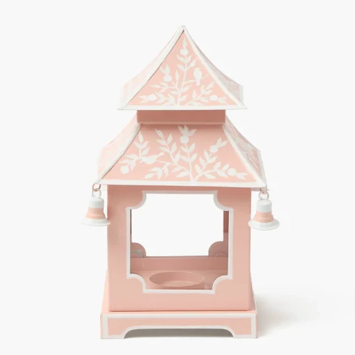 Mrs. Alice Pink Chinoiserie Pagoda Lantern< Year-round Decorations | Pagodas & Lanterns
