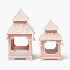 Mrs. Alice Pink Chinoiserie Pagoda Lantern< Year-round Decorations | Pagodas & Lanterns