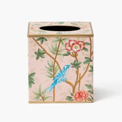 Mrs. Alice Pink Chinoiserie Tole Tissue Box< For Her | For The Homemaker