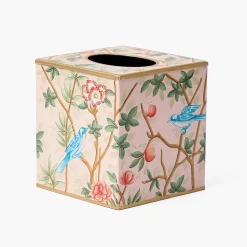 Mrs. Alice Pink Chinoiserie Tole Tissue Box< For Her | For The Homemaker