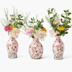 Mrs. Alice Pink Chinoiserie Tole Vases (Set of 3)< Vases | Vases & Planters