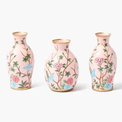 Mrs. Alice Pink Chinoiserie Tole Vases (Set of 3)< Vases | Vases & Planters