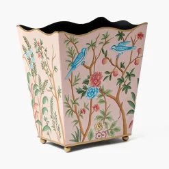 Mrs. Alice Pink Chinosierie Tole Bin< For Her | For The Homemaker