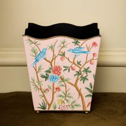 Mrs. Alice Pink Chinosierie Tole Bin< For Her | For The Homemaker