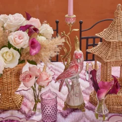 Mrs. Alice Pink Cockatiel Candle Holder< Summer Candleware | Candle Holders