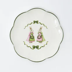 Mrs. Alice Pink Cottontail Bunny Dinner Plate< Dinner Plates