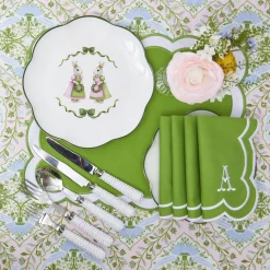 Mrs. Alice Pink Cottontail Bunny Dinner Plate< Dinner Plates