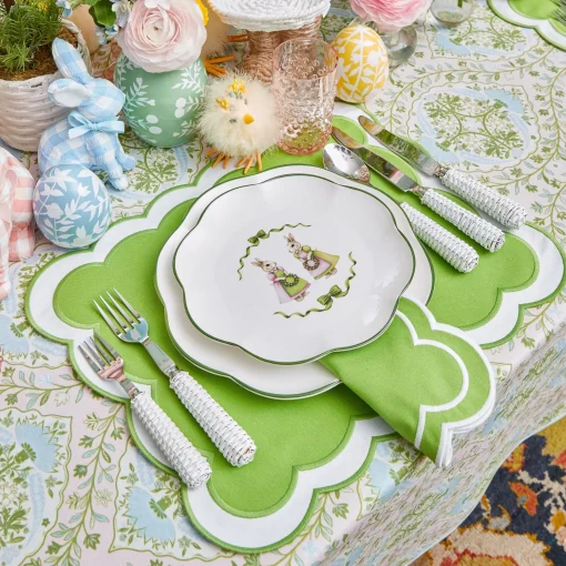 Mrs. Alice Pink Cottontail Bunny Starter Plate< Starter Plates