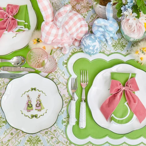 Mrs. Alice Pink Cottontail Bunny Starter Plate< Starter Plates