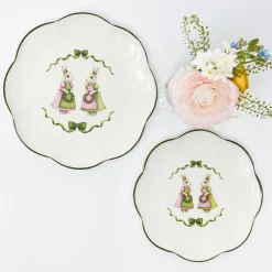 Mrs. Alice Pink Cottontail Bunny Starter Plate< Starter Plates