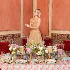 Mrs. Alice Pink Flowers Starter Plate< Summer Crockery | Starter Plates