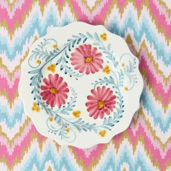 Mrs. Alice Pink Flowers Starter Plates (Set of 4)< Summer Crockery | Starter Plates