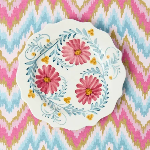 Mrs. Alice Pink Flowers Starter Plates (Set of 4)< Summer Crockery | Starter Plates