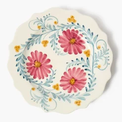 Mrs. Alice Pink Flowers Starter Plate< Summer Crockery | Starter Plates