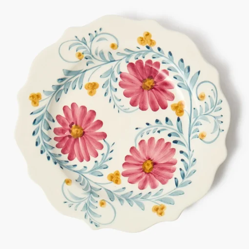 Mrs. Alice Pink Flowers Starter Plate< Summer Crockery | Starter Plates