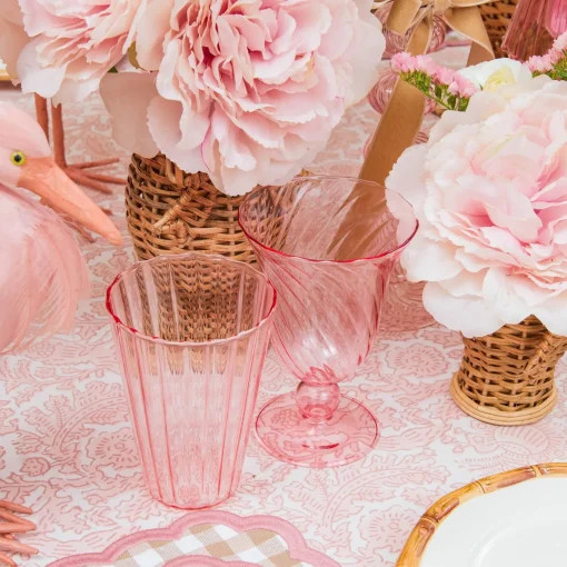 Mrs. Alice Pink Fluted Glassware (Set of 8)< Summer Glassware | Glasses