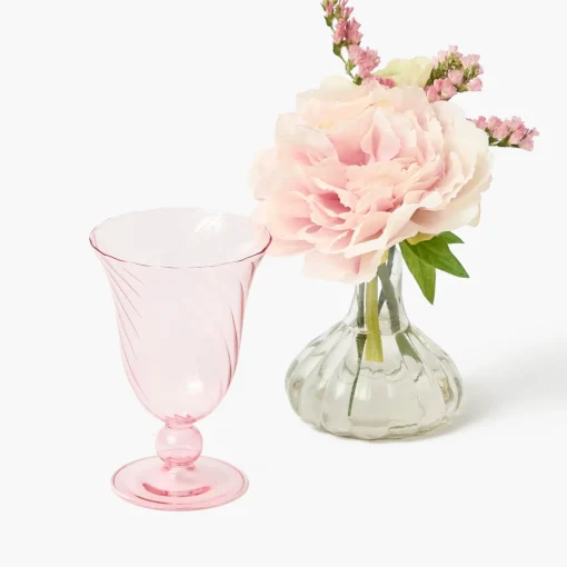 Mrs. Alice Pink Fluted Glassware (Set of 8)< Summer Glassware | Glasses