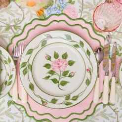 Mrs. Alice Pink Fluted Water Glasses (Set of 4)< Summer Glassware | Glasses