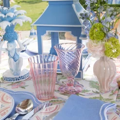 Mrs. Alice Pink Fluted Water Glasses (Set of 4)< Summer Glassware | Glasses