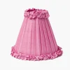 Mrs. Alice Pink Frilled Silk Lampshade (18cm)< Summer Lighting | Lampshades