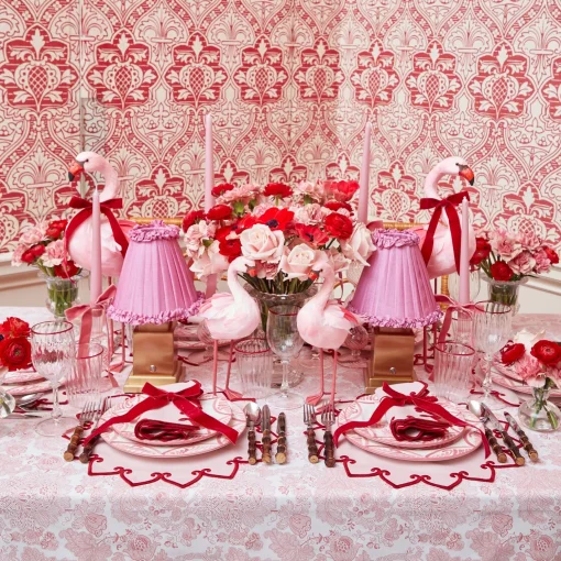 Mrs. Alice Pink Frilled Silk Lampshade (18cm)< Summer Lighting | Lampshades