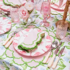 Mrs. Alice Pink Glass Lantern Tea Light Holder Set< Summer Candleware | Candle Holders