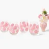 Mrs. Alice Pink Hydrangea Glasses (Set of 4)< Glasses