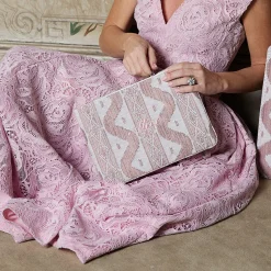 Mrs. Alice Pink Ikat Pochette< Mrs. Alice Monogram | Monogrammable Gifts