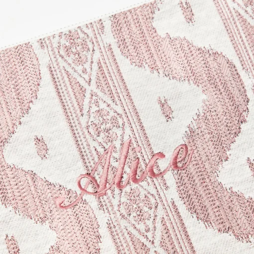 Mrs. Alice Pink Ikat Pochette< Mrs. Alice Monogram | Monogrammable Gifts