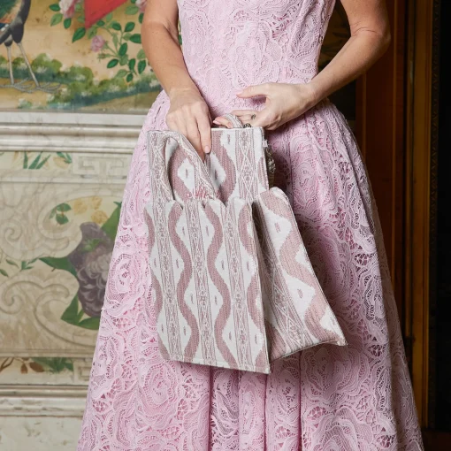 Mrs. Alice Pink Ikat Pochette< Mrs. Alice Monogram | Monogrammable Gifts