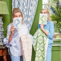 Mrs. Alice Pink Ikat Stripe Fabric< Serena Fresson Fabrics