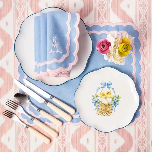 Mrs. Alice Pink Ikat Tablecloth< Tablecloths