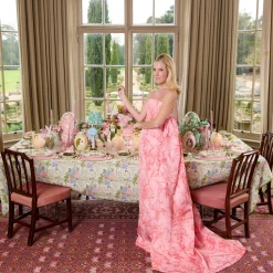 Mrs. Alice Pink Lady Isabella's Garden Tablecloth< Tablecloths
