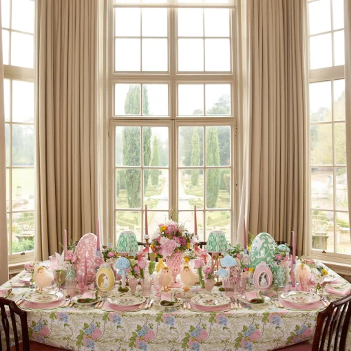 Mrs. Alice Pink Lady Isabella's Garden Tablecloth< Tablecloths